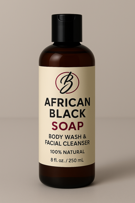 African Black Soap Body Wash & Facial Cleanser (250ml)